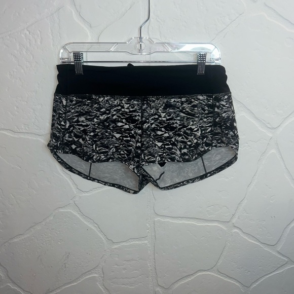 lululemon athletica Pants - lululemon athletica Black and White Patterned Athletic Shorts
